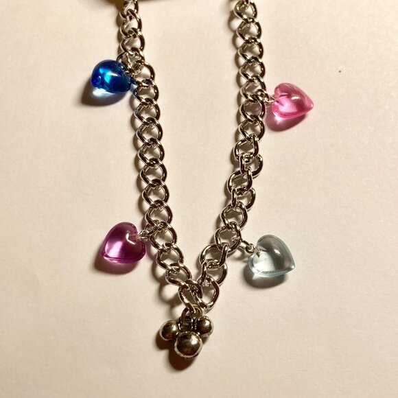 Vintage Disney Mickey Mouse Ears Charm Bracelet Disneyana Starter Silver Tone - Picture 9 of 13